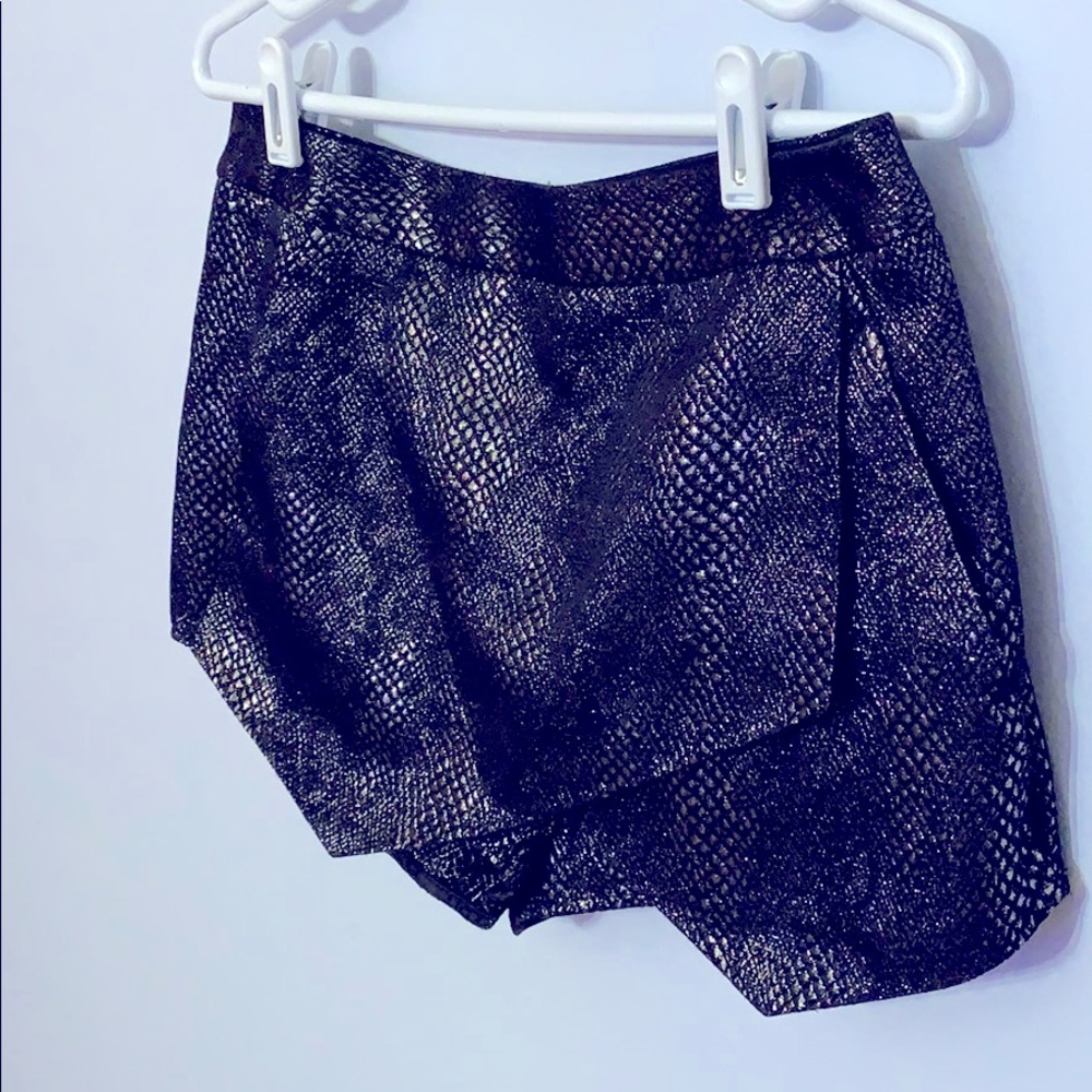 Express Metallic Party Origami Envelope Skort mini